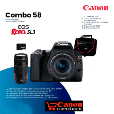 Canon EOS SL3+EF-S 18-55mm IS STM+EF 75-300mm