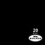 Fondo de Cartulina Savage Nr. 20 'Super Black'