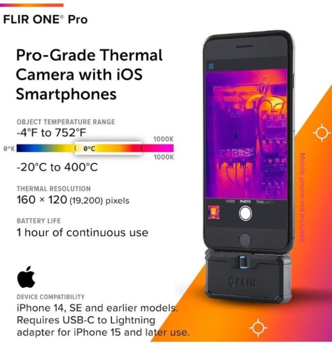 CAMARA TERMOGRÁFICA FLIR ONE PRO LT IOS - Imagen 3