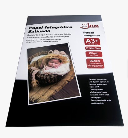 Papel Fotográfico A3 JBM Premium 255gr - 20 Hojas (Glossy / Satín)