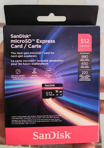 Memoria MicroSD SanDisk Express 512GB EN CAJA