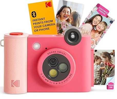 KODAK Smile+ 2 en 1 - Cámara digital de impresión instantánea e impresora fotográfica - Imagen 2