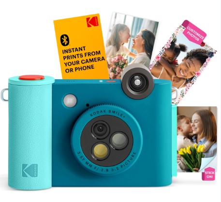 KODAK Smile+ 2 en 1 – Cámara digital de impresión instantánea e impresora fotográfica
