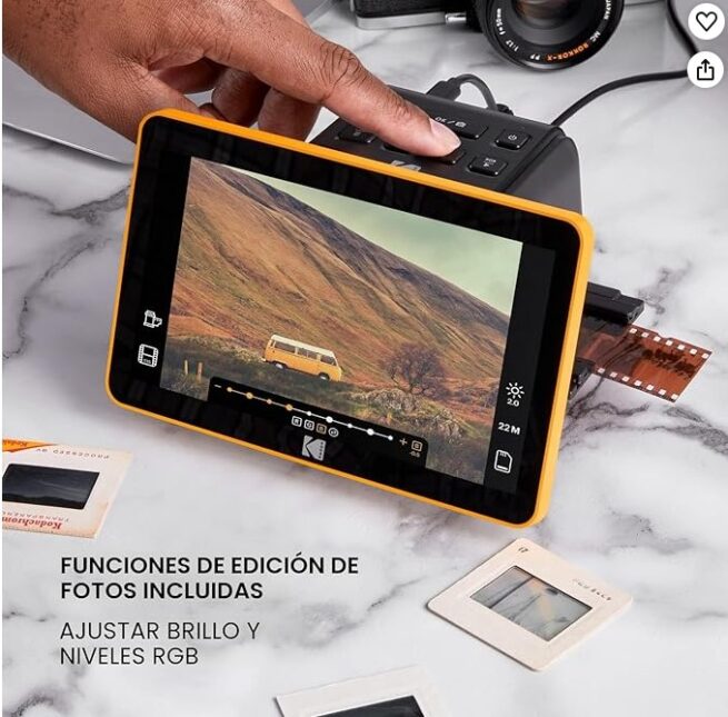 Escáner Digital de Películas y Diapositivas KODAK Slide N Scan Max – Pantalla 7" LCD, 22MP - Imagen 4