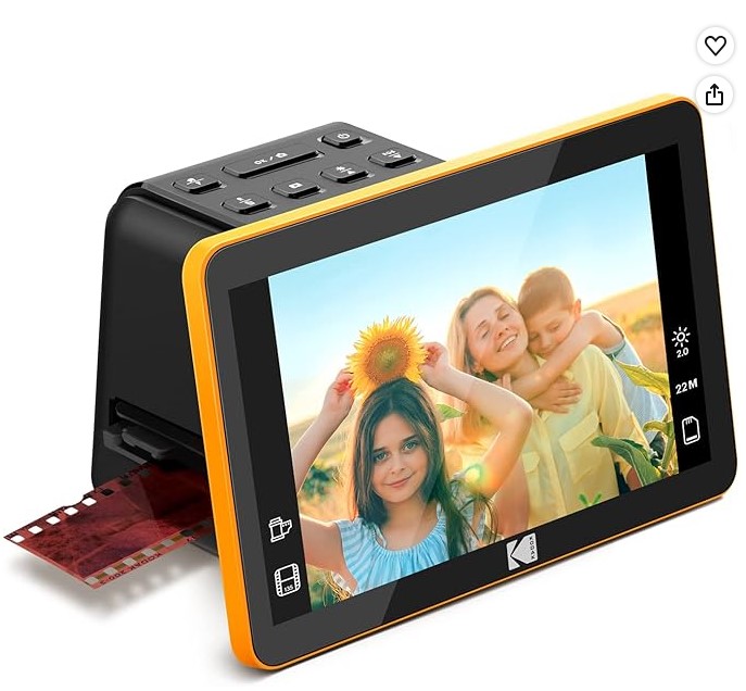 Escáner Digital de Películas y Diapositivas KODAK Slide N Scan Max – Pantalla 7" LCD, 22MP