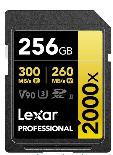 Tarjeta de Memoria Lexar Professional 2000x SDXC UHS-II 256GB V90 8K