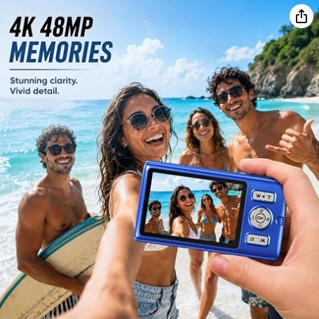 Cámara Acuática Digital 4K 48MP Maxmango D71 Sumergible Doble Pantalla Zoom 18X - Imagen 3