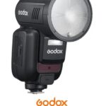 Flash Godox V100 TTL de Cabezal Redondo para Canon con Batería de Litio