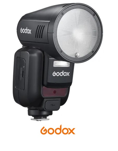 Flash Godox V100 TTL de Cabezal Redondo para Canon con Batería de Litio